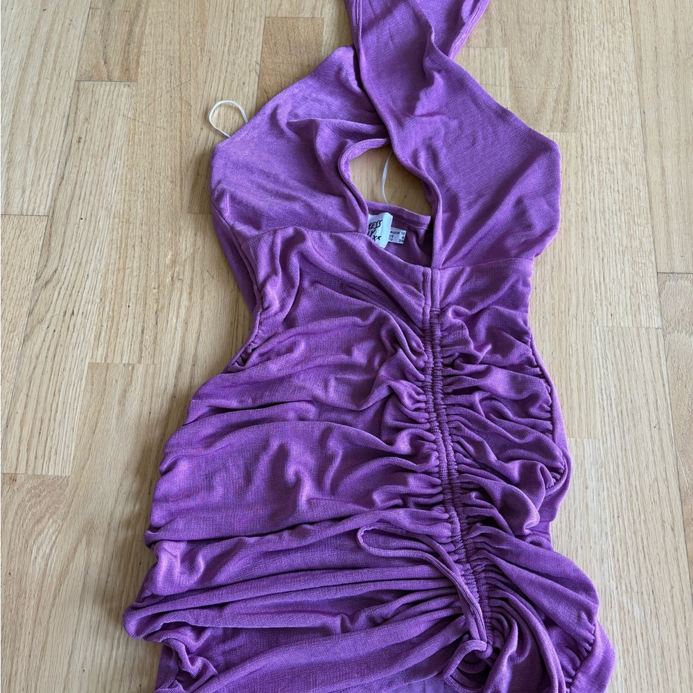 Princess Polly Purple Ruched Halter Dress